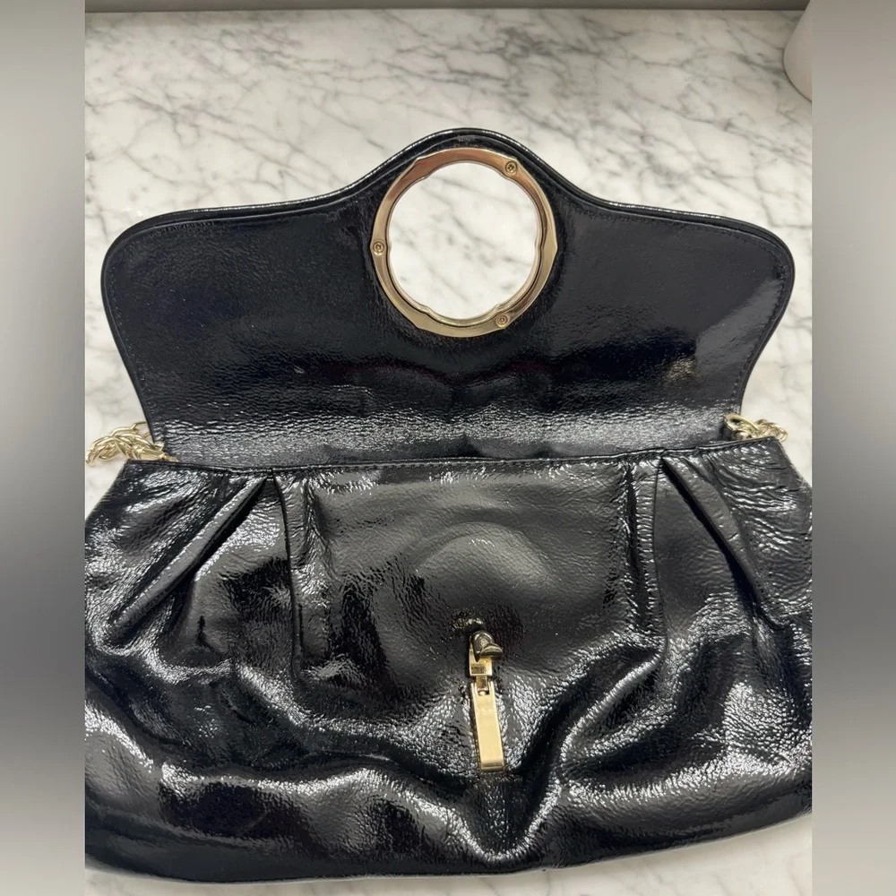 Elaine Turner Hobo Clutch Bag with Gold Chain - Picture 3 of 6